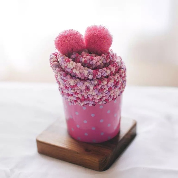 Cupcake socks raspberry yellow color women winter socks pink box set - Picture 1 of 11